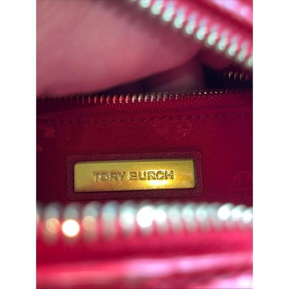 Tory Burch Mini Backpack Handbag Red Croc-Embossed Italian Leather Top Handle main image 5